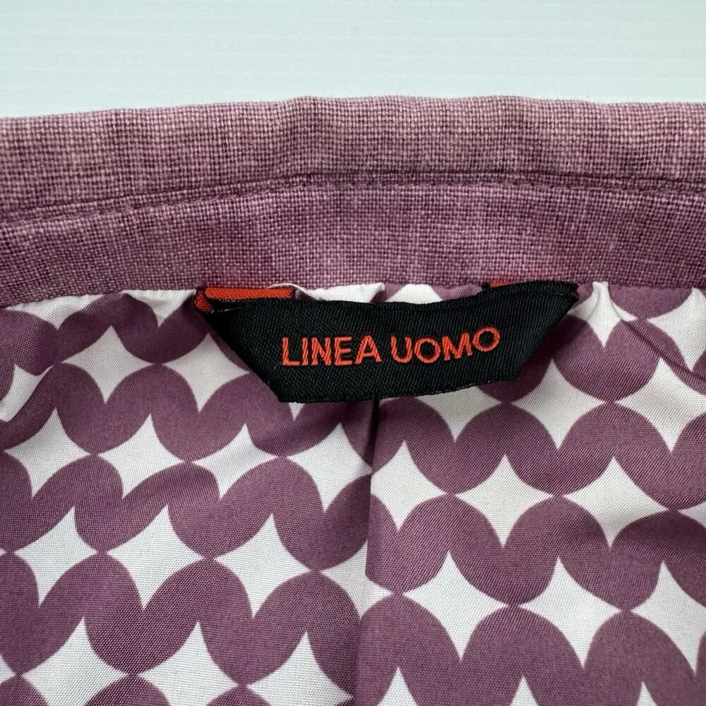 Linea Uomo 44R Dusty Pink Linen Blend Sport Coat Blazer Casual Jacket 44 Regular
